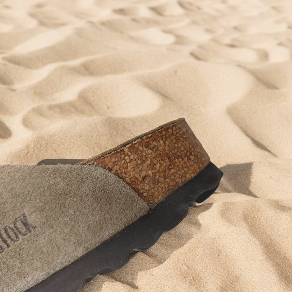 Birkenstock Boston Taupe Suede Clogs - Narrow Fit - Picture 6 of 6